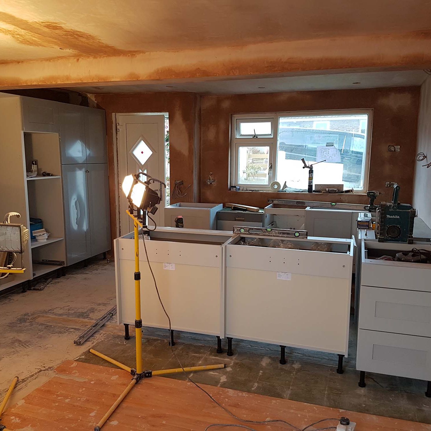 Now Kitchens Porthleven kitchen during build